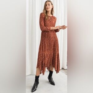 & Other Stories Long Sleeve Ruffle Tier Midi
Dress